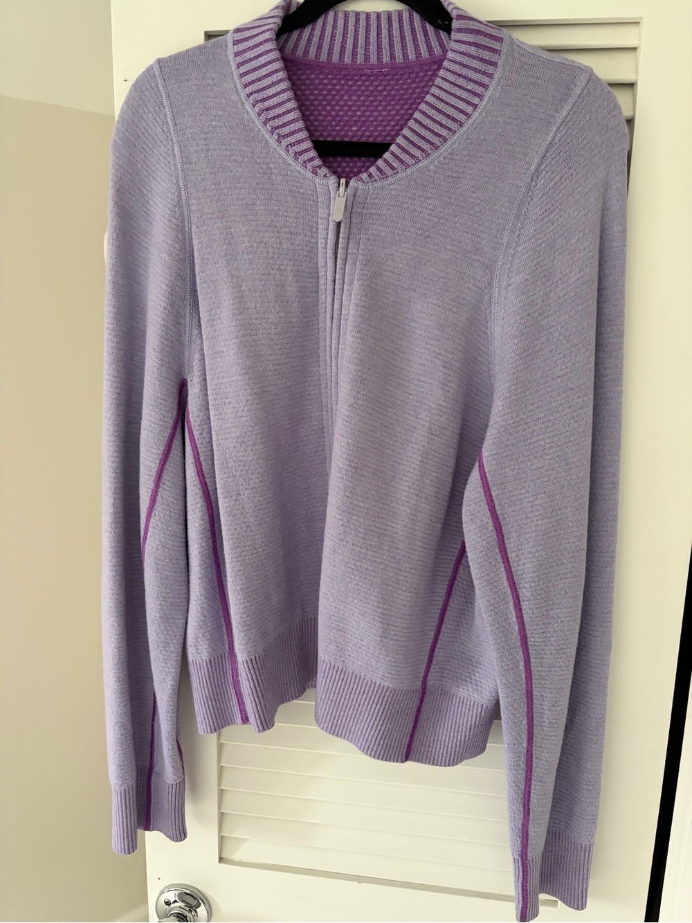 Lululemon Lilac Zip-Front Women's Sweater Jacket - Reversible